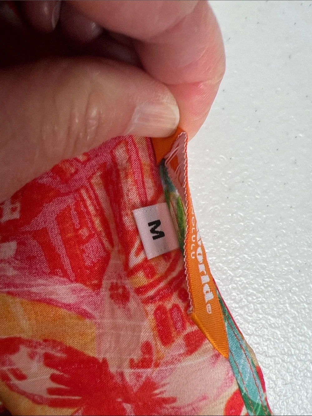 Jams World Sz M Doris Dress - Ka'u Orange and Green Dress Vibrant Print EUC